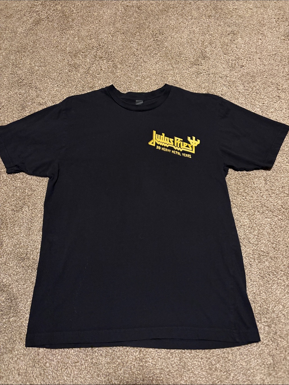 Judas Priest Black Band Tee with Yellow Logo